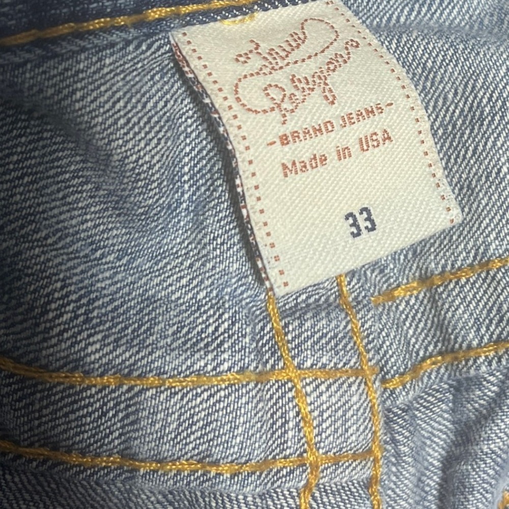True Religion Bootcut Jeans Brown Stitching Denim USA Made Size 33 - Picture 5 of 5